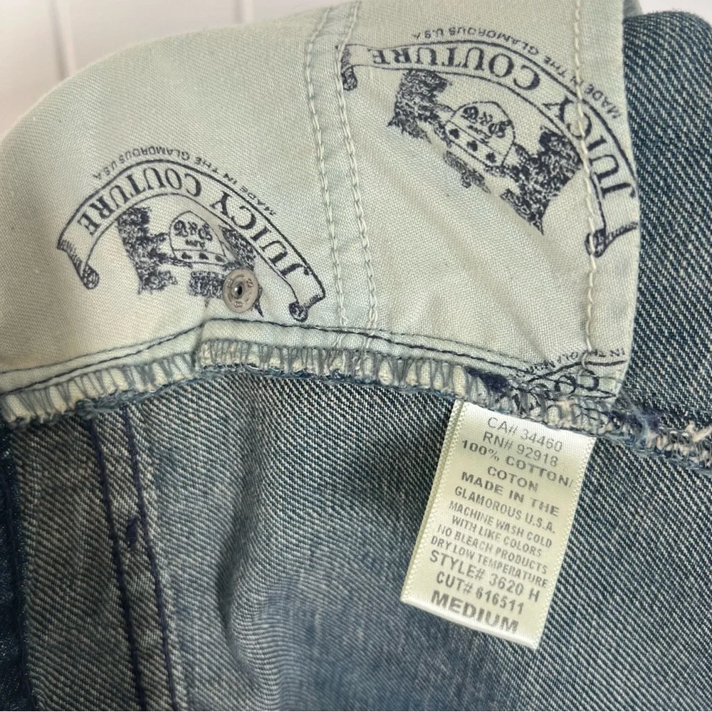 Y2k Juicy Couture Low Rise Denim Pencil Skirt